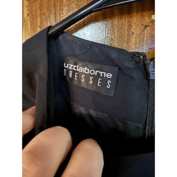 VTG Liz Clairborne Silk Long Sleeve Floral Peony Print Cocktail Party Dress Sz 6 - Picture 6 of 8